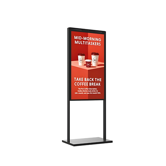Black Floor Stand for Double Sided Display